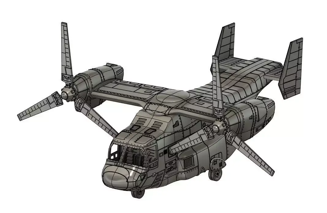 Osprey v22 Military aircraft scale 1-18 3D print model