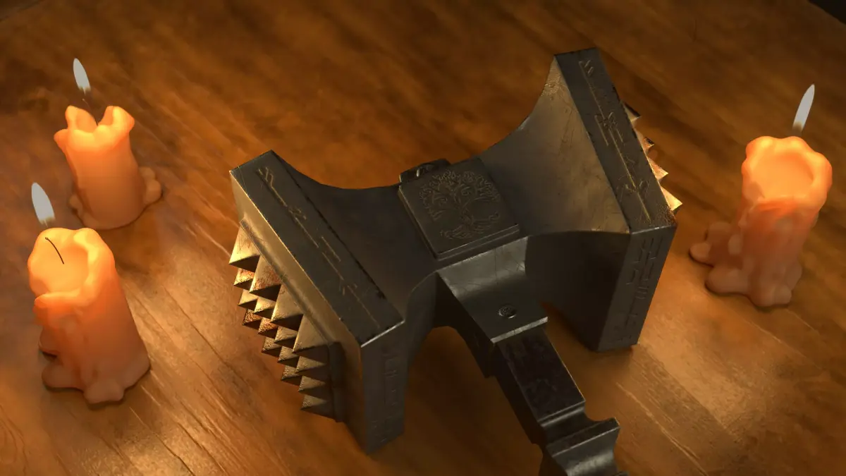 Hammer-Battle Hammer-Warhammer Low-poly 3D model