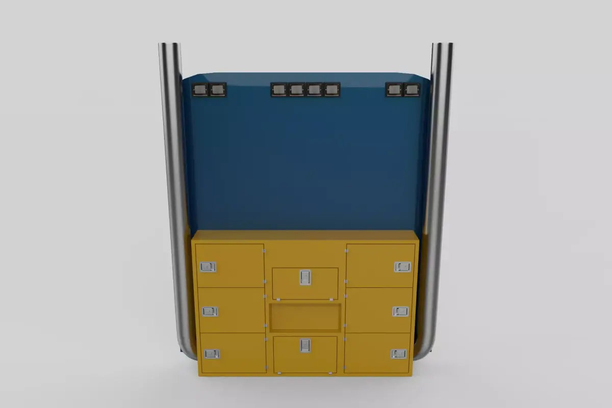 Truck Back Cab Boxex 3D model