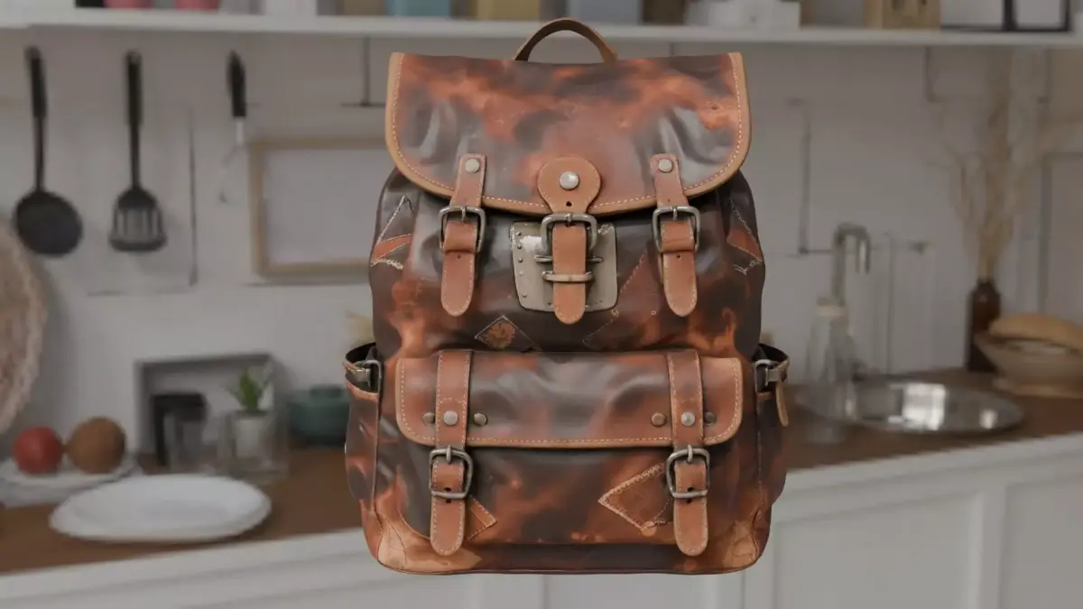 Worn Survivor Backpack - Post-Apoc Detailed 3D model