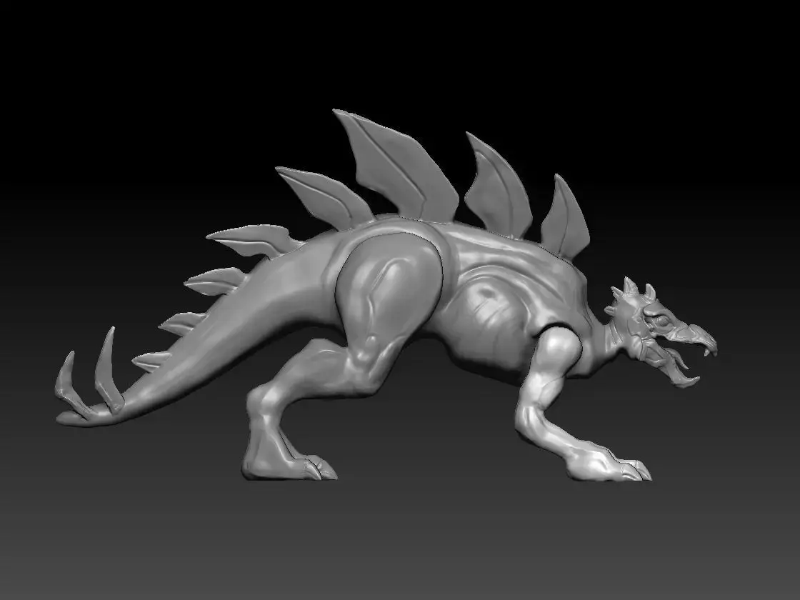 Jurassic part Stegospinus prototype figure 3D model