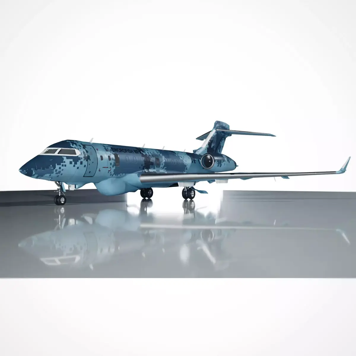 Saab Swordfish MPA -Global 6000 Maritime Patrol Aircraft variant Low-poly 3D model