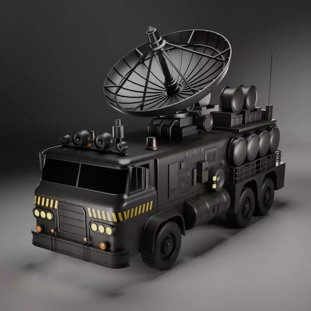 Signal Titan Tactical Broadcast  Vehicle Low-poly 3D model