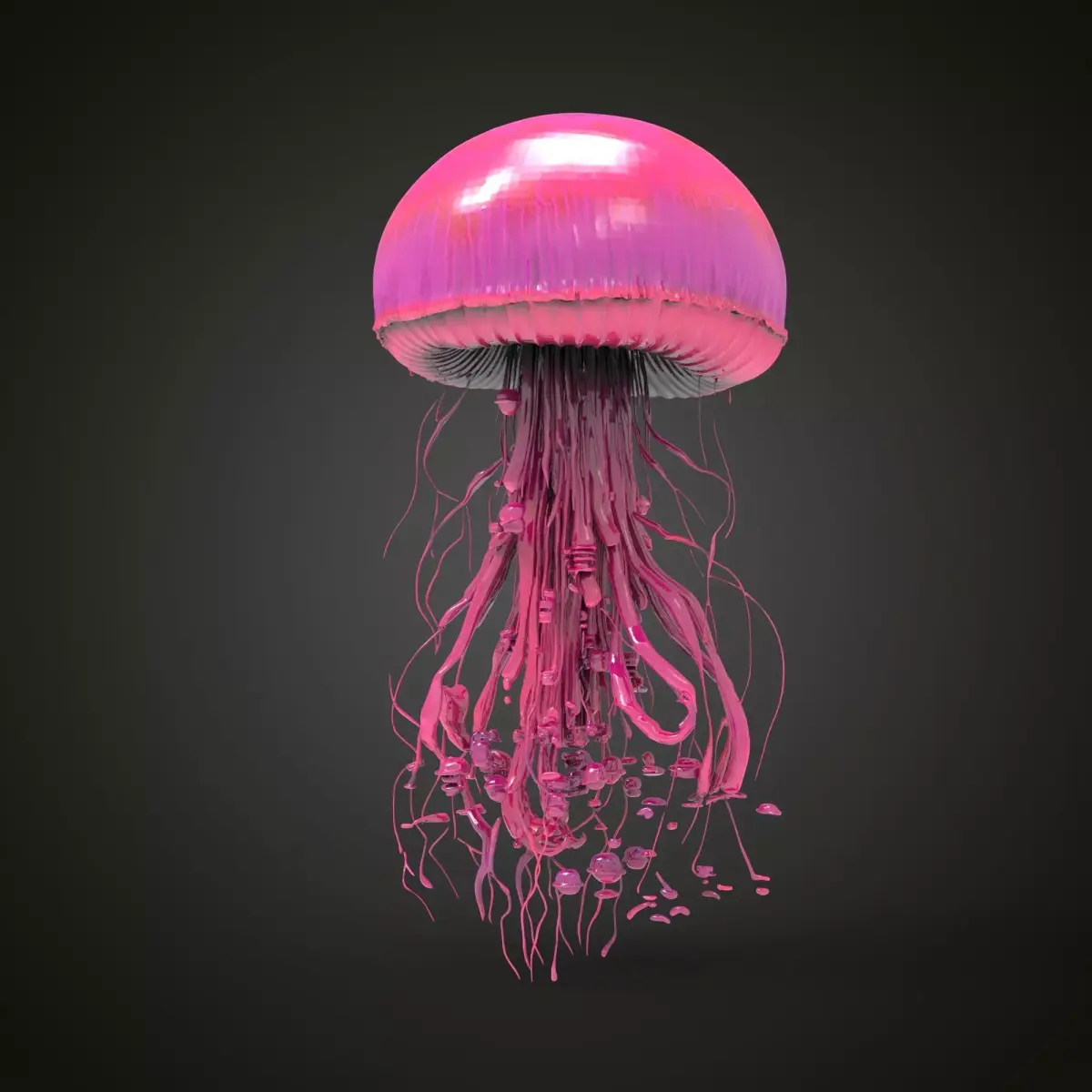 Pink  jellyfish 3D model