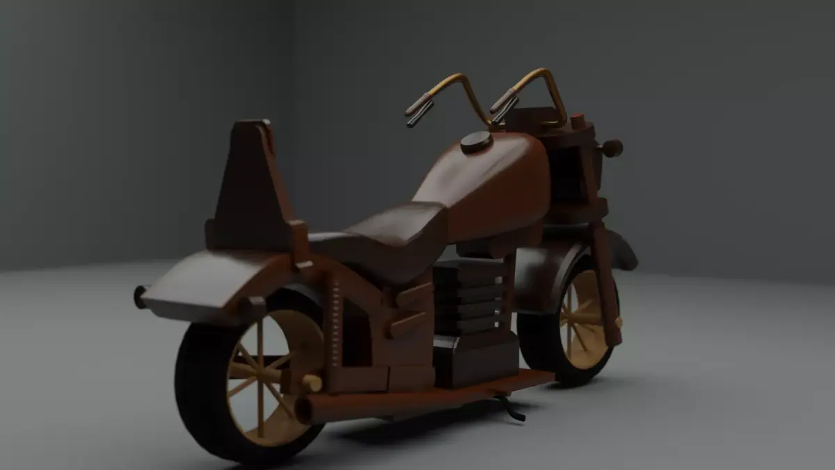 Wooden Bike Model in Blender  3D model