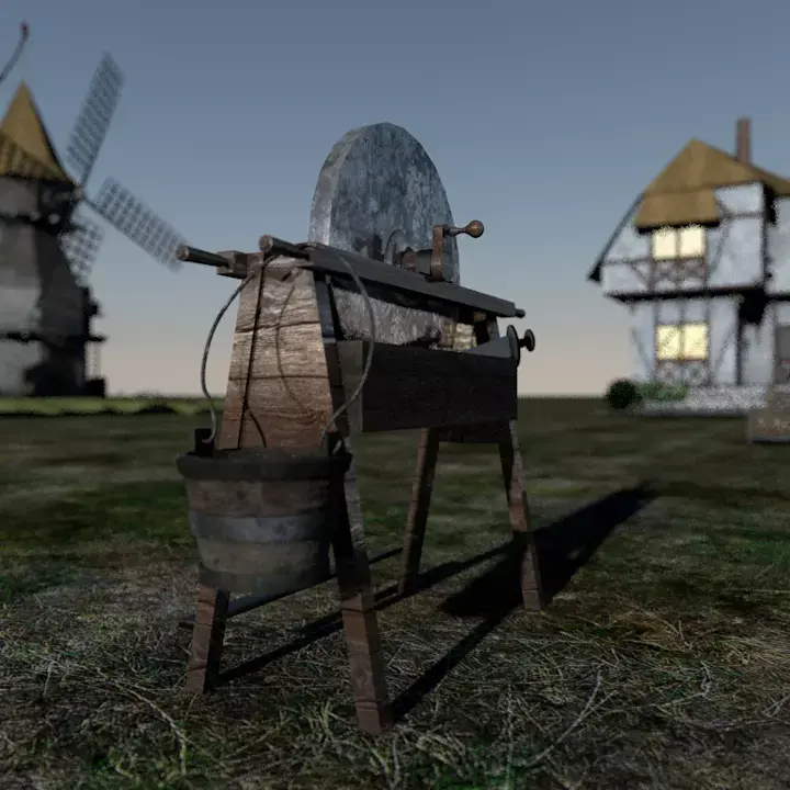 Maquina de moldagem medieval 3D model