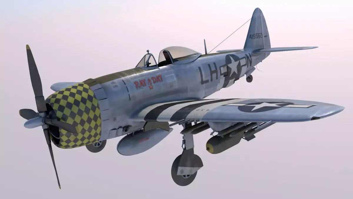 Republic P-47D Thuderbolt Rat a Dat 3D model