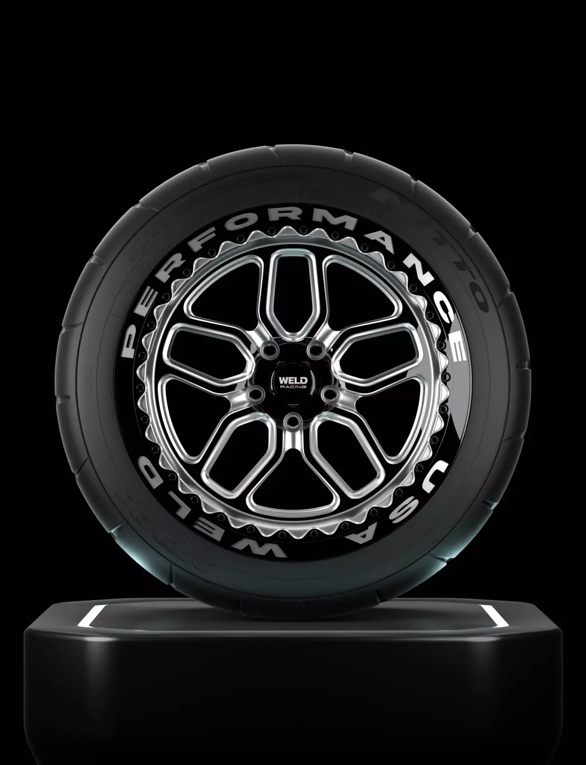 weld racing beadlock wheels 3D model