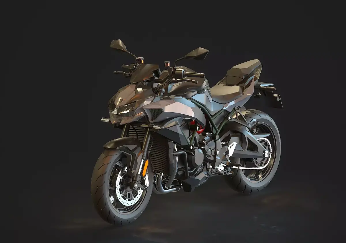 Base model Kawasaki Z H2 2021 3D model