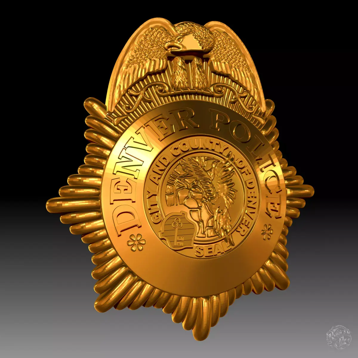 Denver Police Badge 3D print model