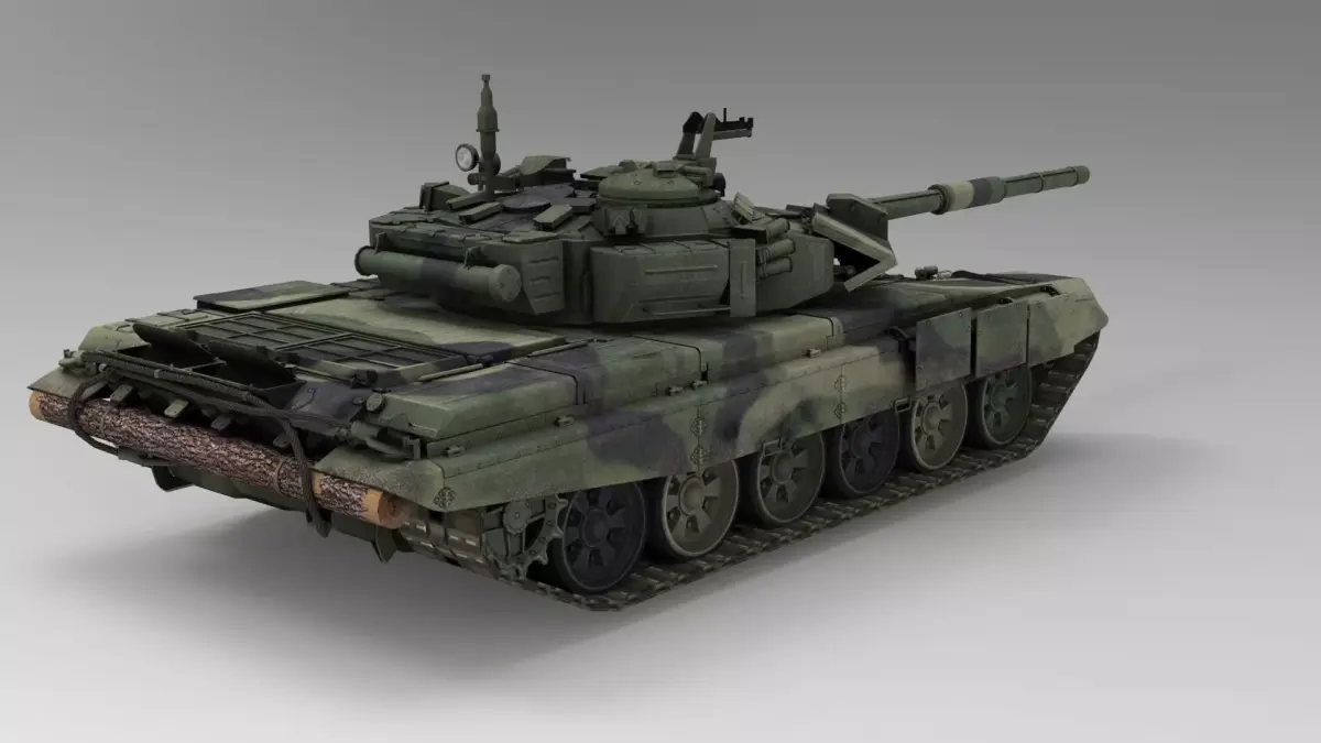 T-90S Bhishma Low-poly 3D model