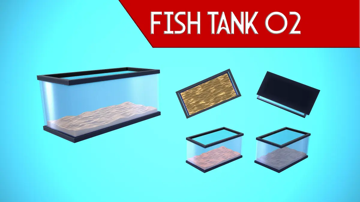 FISH TANK 02 CARTOON STYLIZED Low-poly 3D model