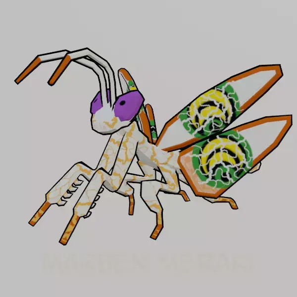 Praying Mantis Low-poly 3D model