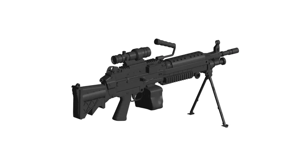 M249 machine gun 3D model
