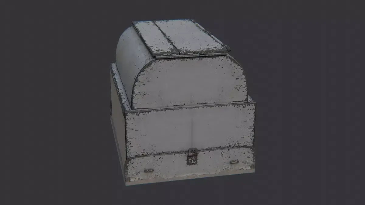 Dun Barracks Dumpster Exterior Low-poly 3D model