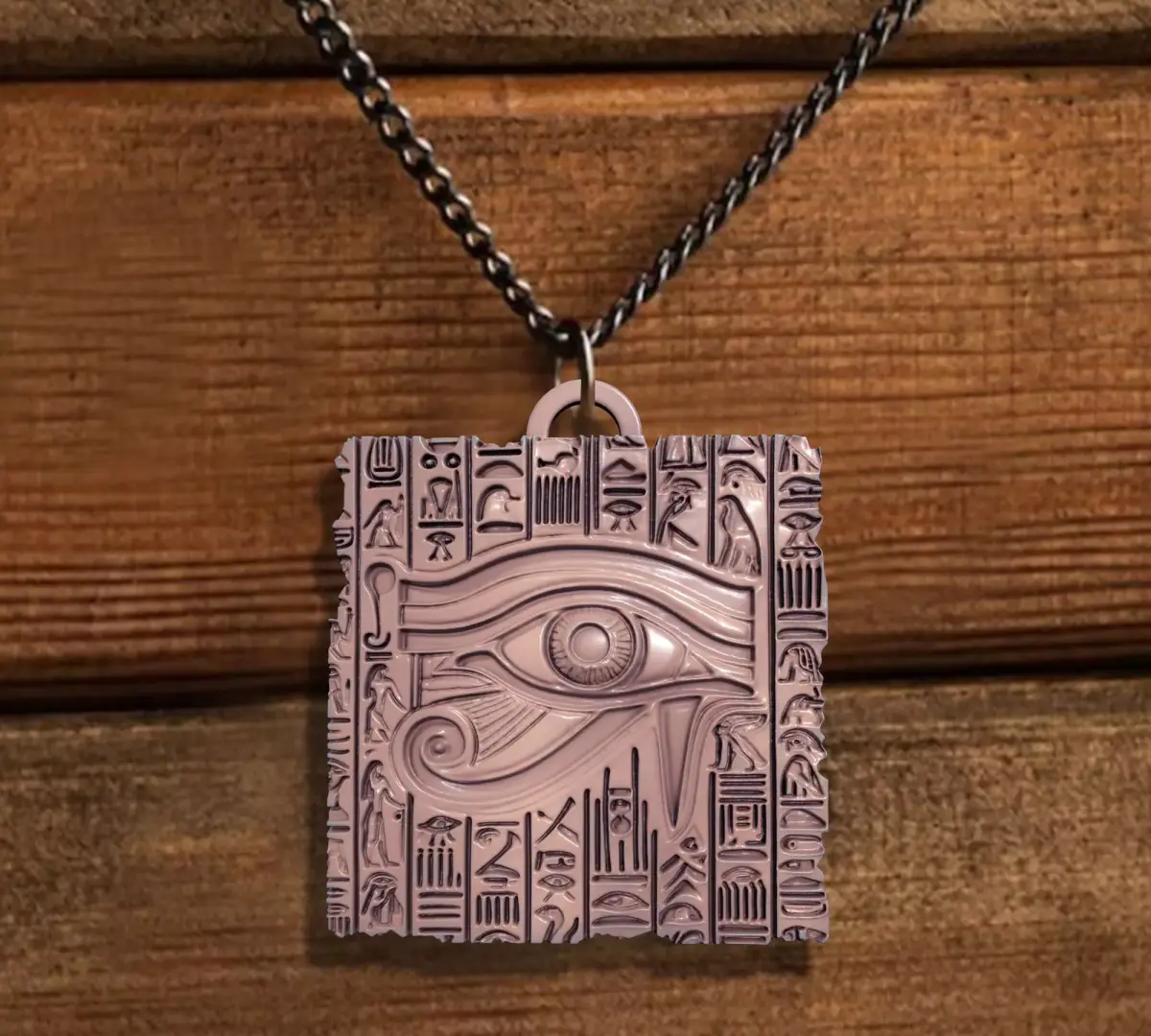 COPY OF OLD EGYPT HIEROGLYPHS EYE HORUS CARVED BOARD PENDANT 3D print model purchase