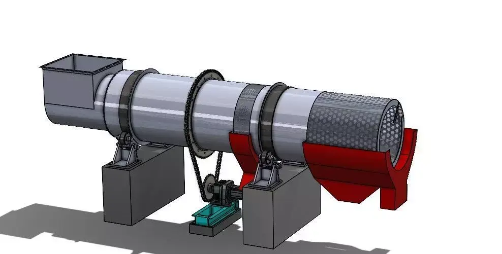 NUT POLISHING DRUM FOR PALM OIL MILL 3D model