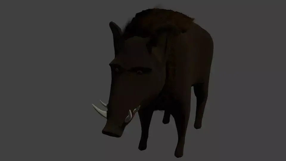 Wild Boar - Low Poly Game Ready Low-poly 3D model