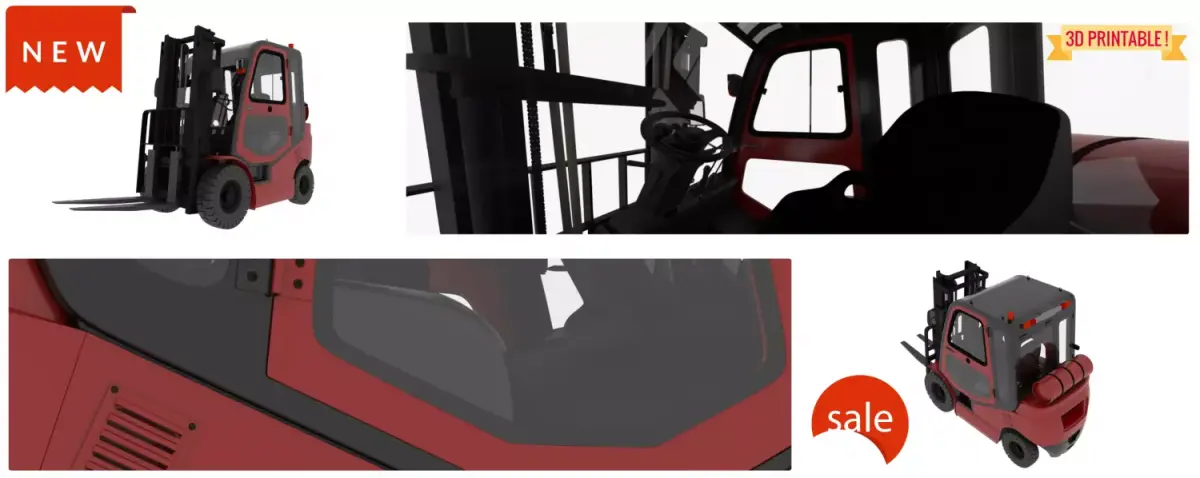 NEW AWESOME FORKLIFT  3D print model