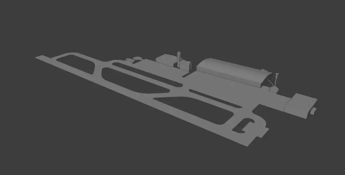 Small 3D Airport Model Low-poly 3D model