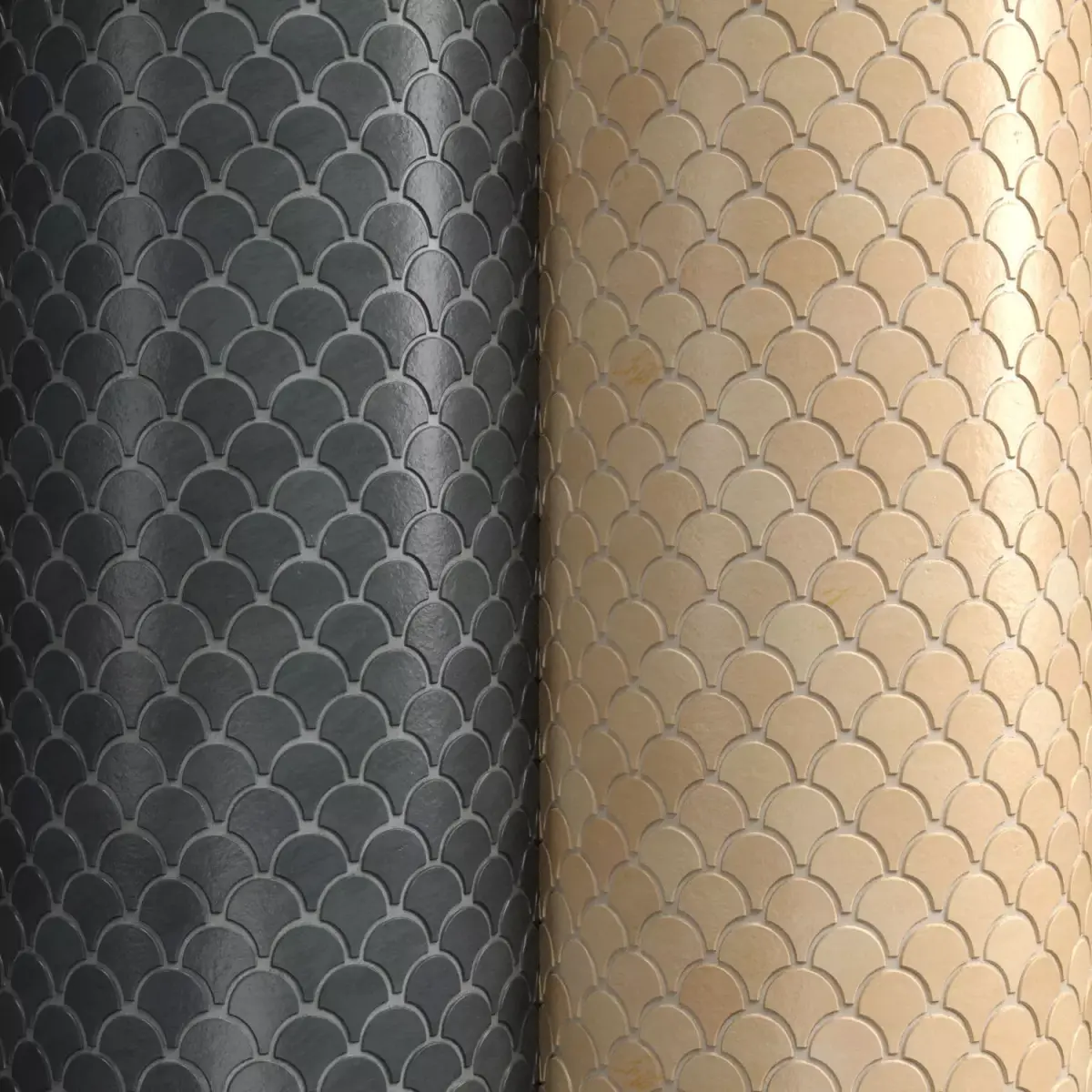 Materials 16- Fish scale tiles PBR 3D model