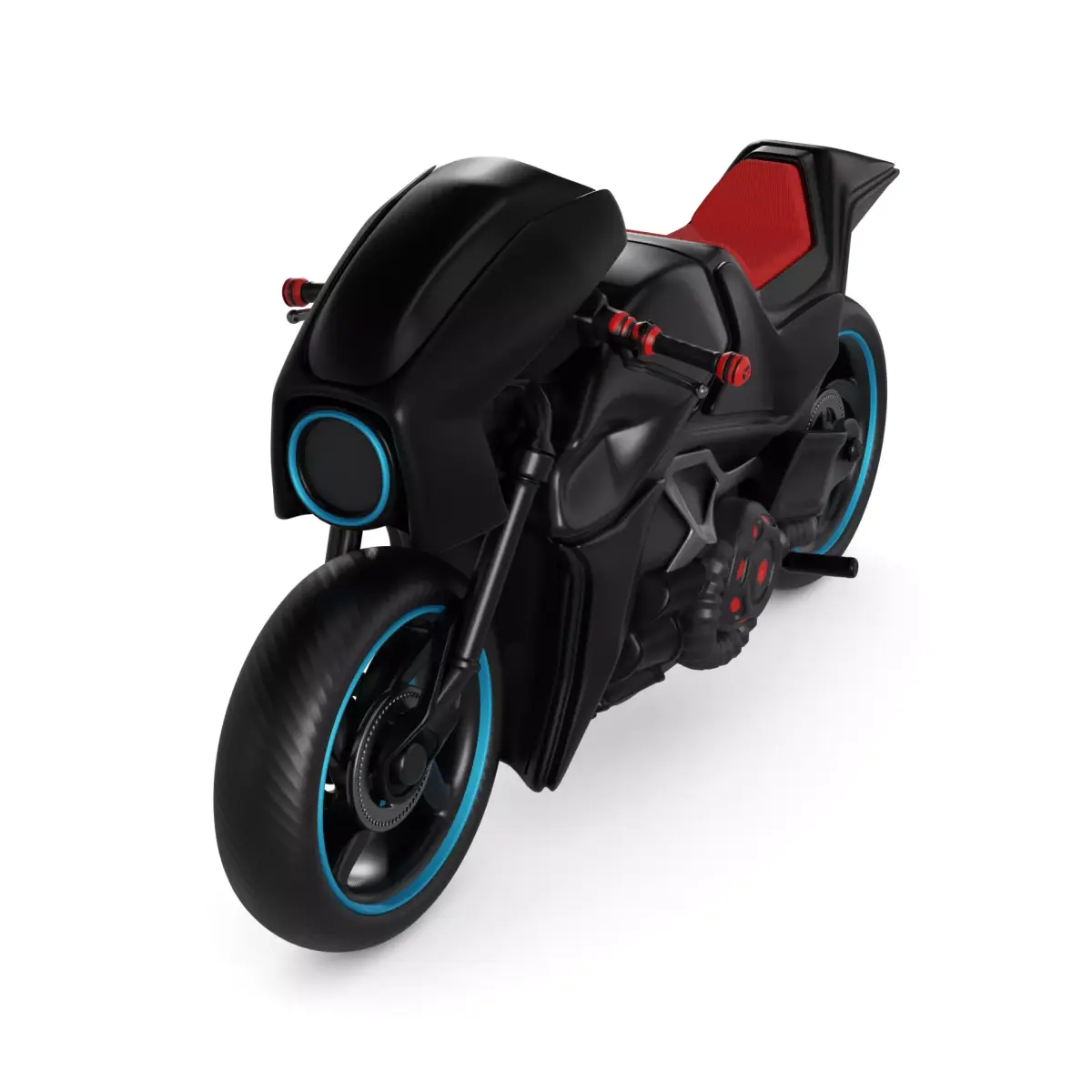 Cafe Racer Motorcycle 3D model 4