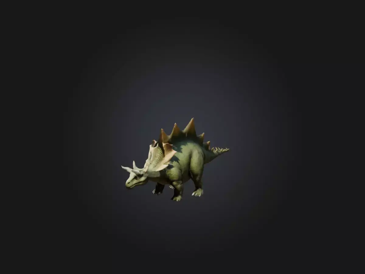 Realistic Stegosaurus Model Low-poly 3D model
