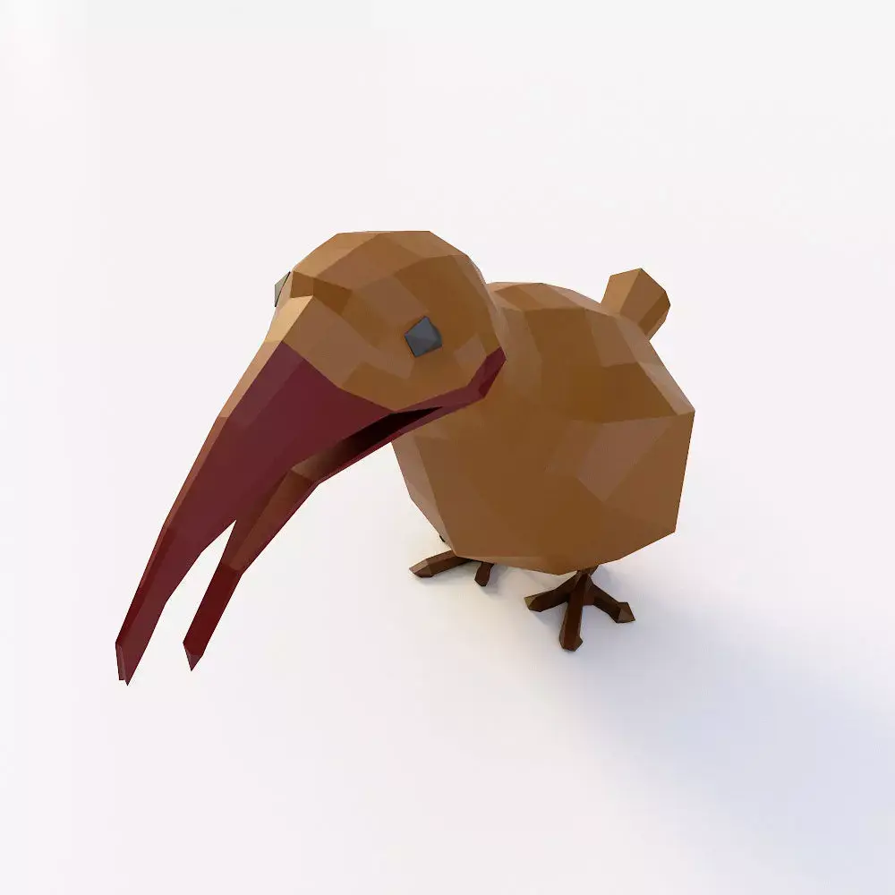 Kiwi bird 3d model  Low-poly 3D model