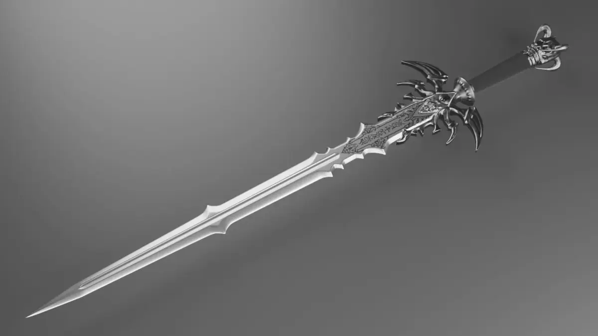 Demon Sword Low-poly 3D model