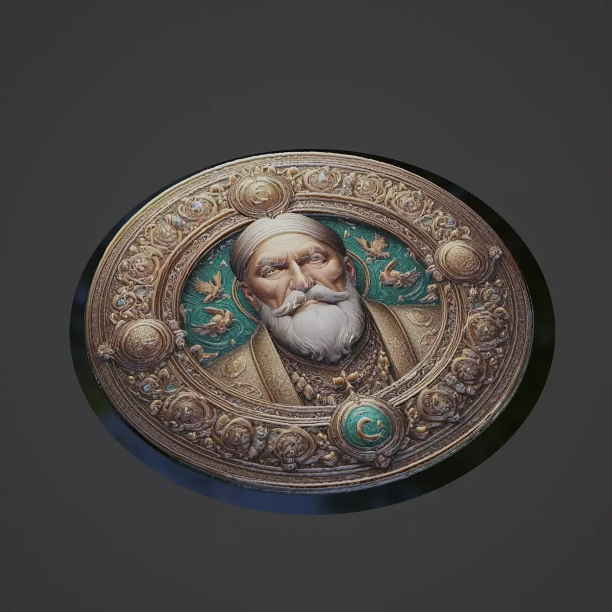 Mehmed the Conqueror Medallion 3D print model buy