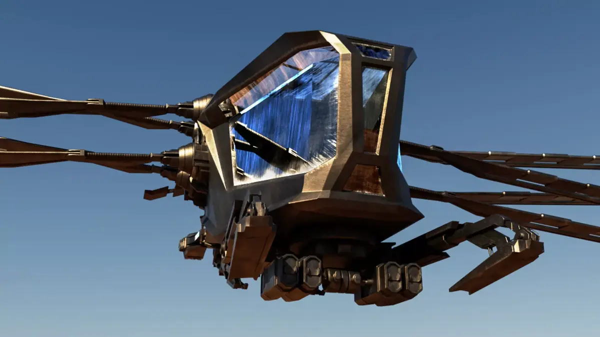 Aircraft helicopter-Atreides Ornithopter DUNE  Low-poly 3D model