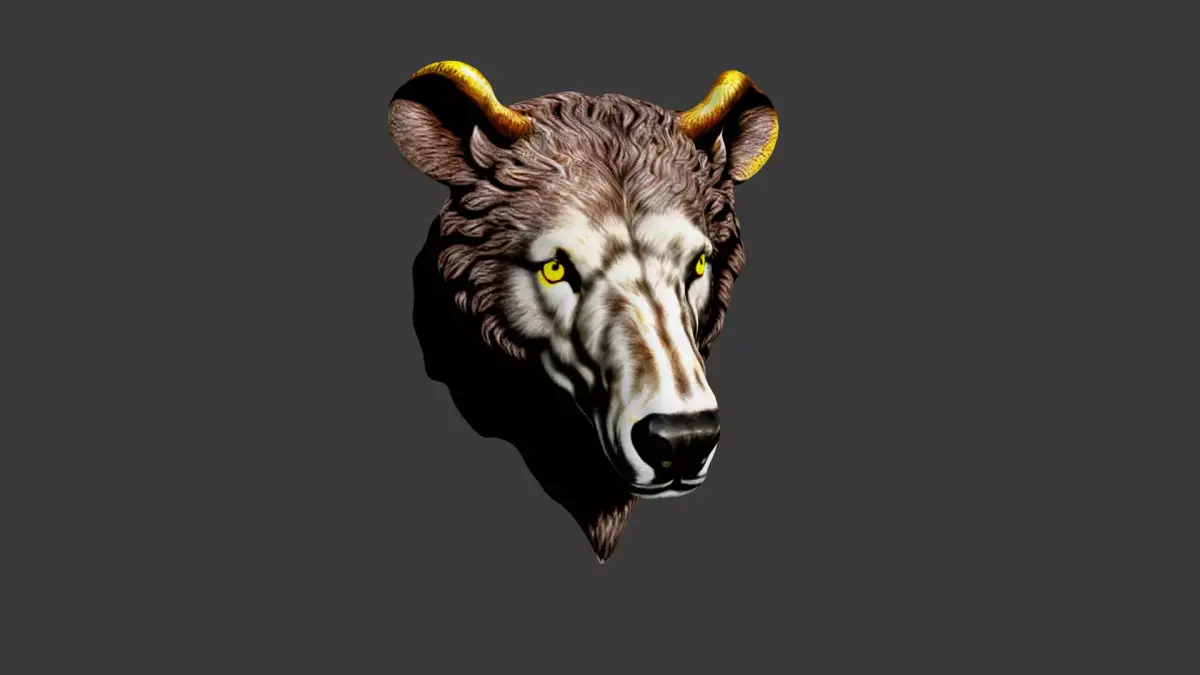 Animal Head Low-poly 3D model 25