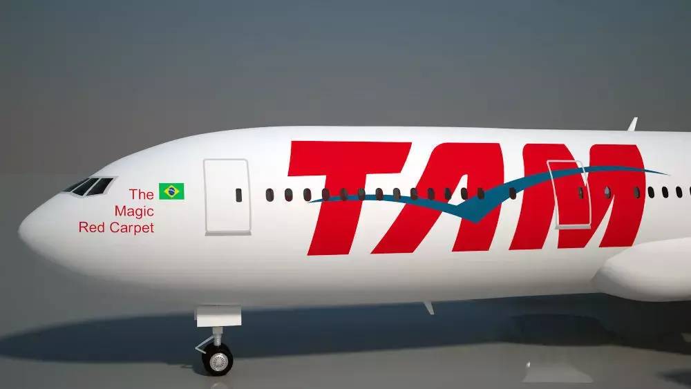 TAM Airlines 777 300 ER 3D model