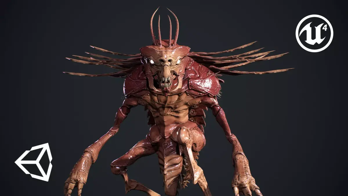 Bug Creature 2 Low-poly 3D model