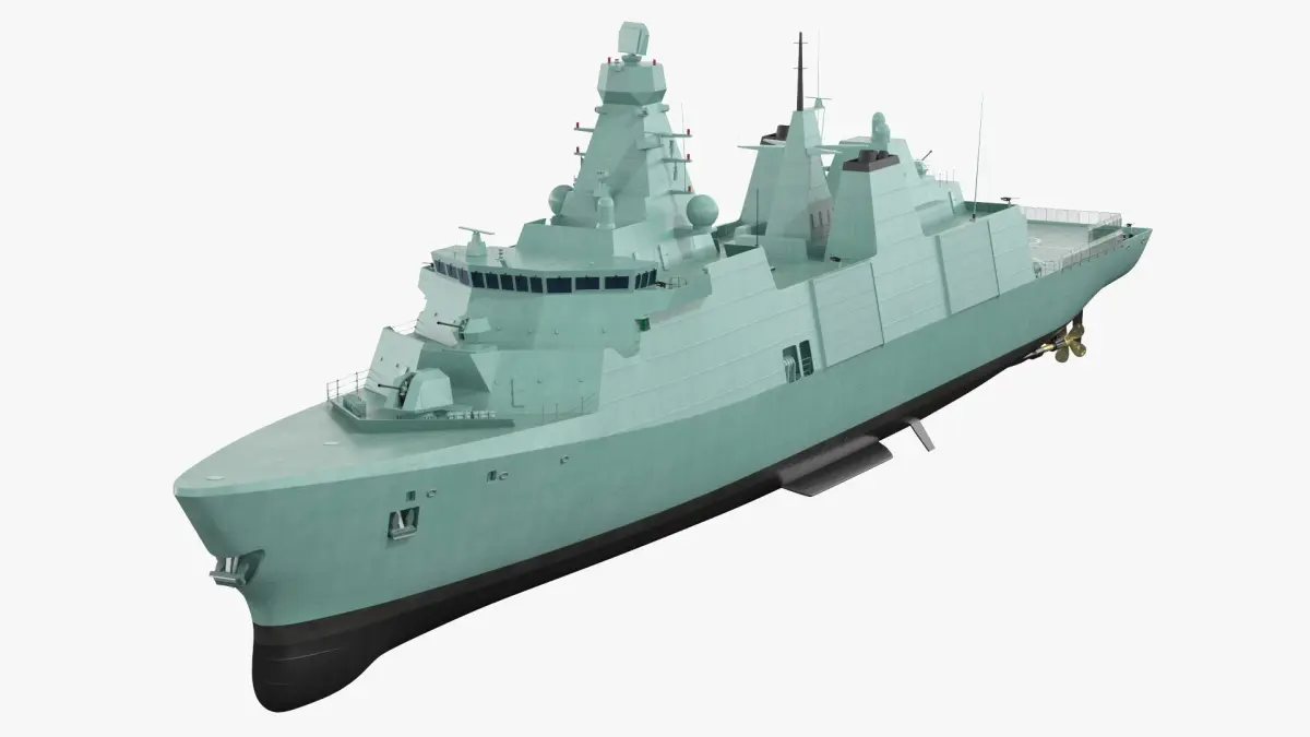 Modern Guided Missile Frigate  purchase 3D model