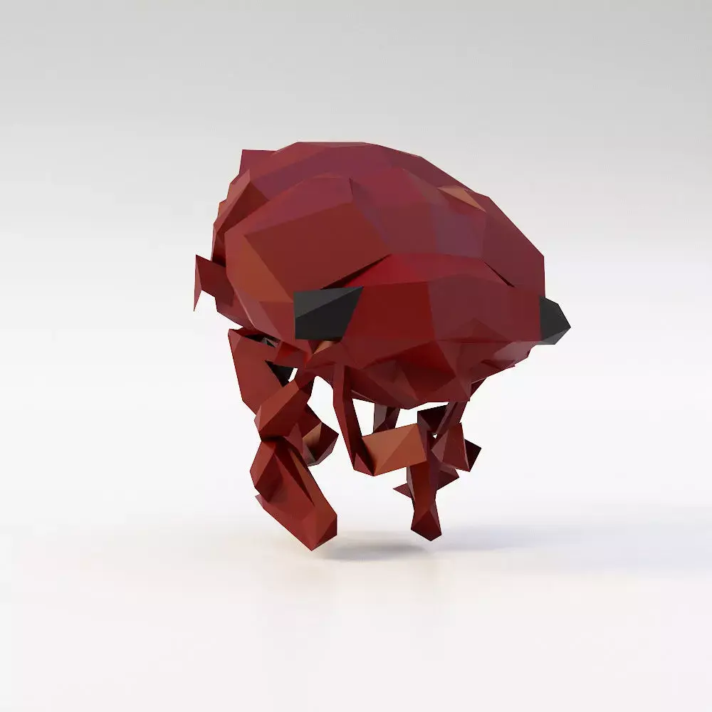 Flea 3d model polygonal creature Low-poly 3D model
