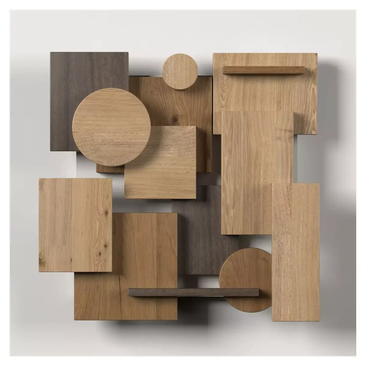 Wall shapes Decoration - Wood - 30cm - Collection - Part 6 - 3D model