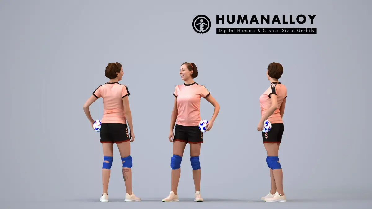 00522Eva005 - Adult Caucasian woman exercising in athletic wear 3D model