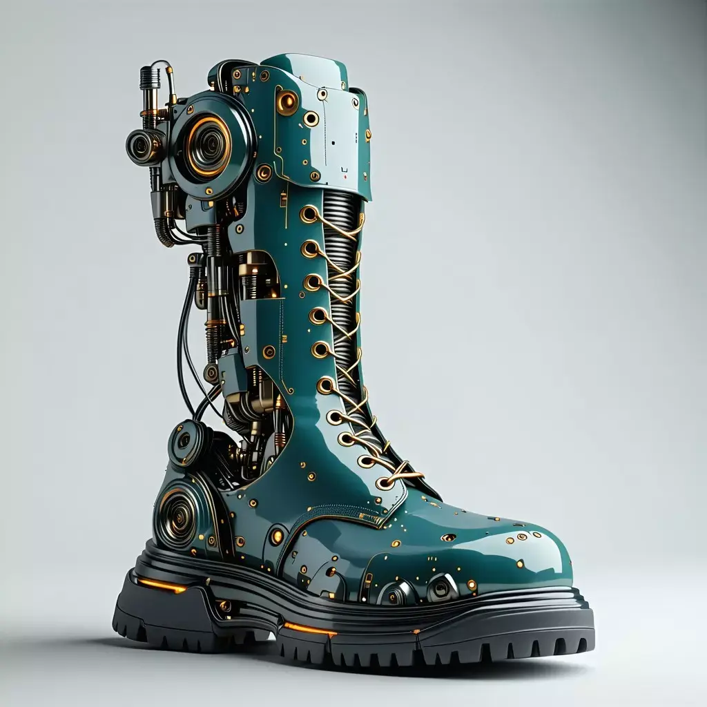 Scifi Cybernetic Boot High Detail Low-poly 3D model