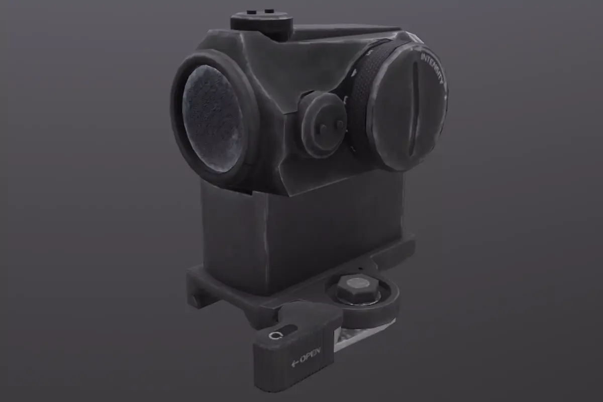Rifle Scope Micro T-1 Low-poly 3D model