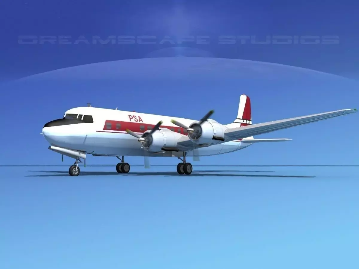 Douglas DC-6 PSA 3D model