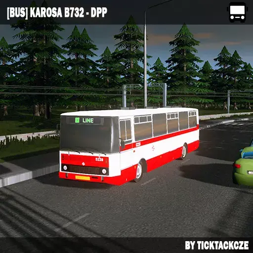 Karosa B732 Low-poly 3D model