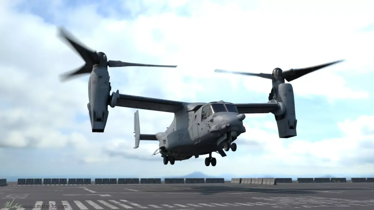 MV22-Osprey osprey aircraft 3D model