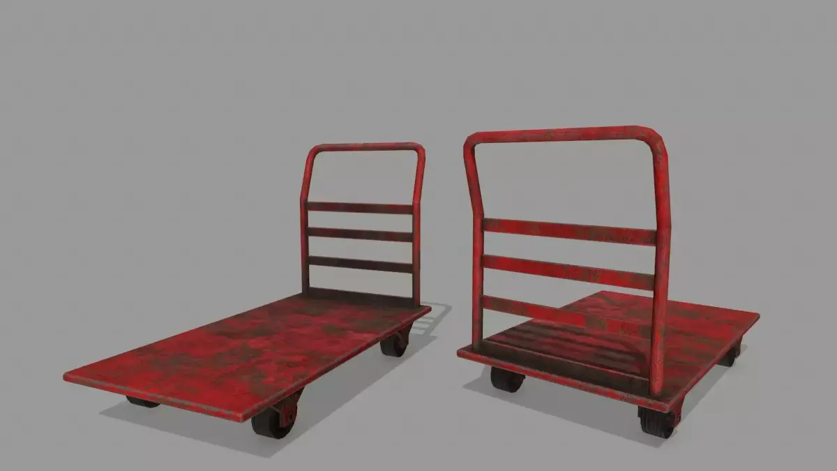 Trolley hand truck Low-poly 3D model buy