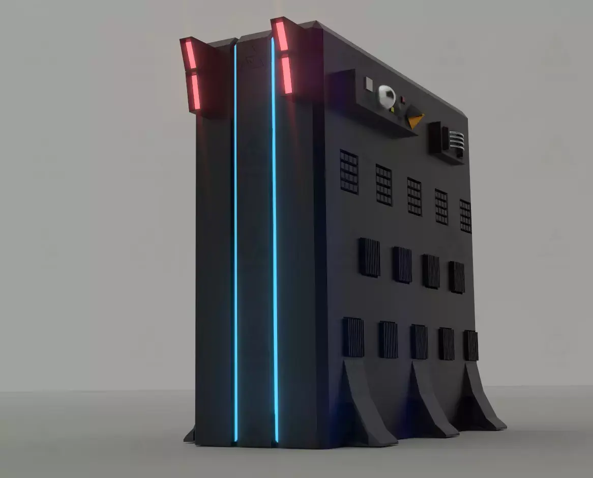 Data Server Unit -  Low-poly 3D model