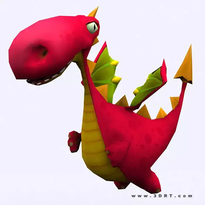 Toonpets dragons Low-poly 3D model
