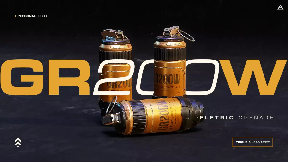 GR200W Eletric Grenade Low-poly 3D model