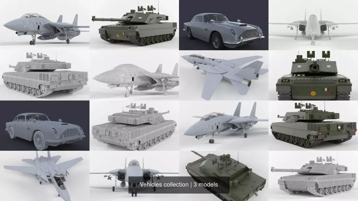 Vehicles collection fighter jet 