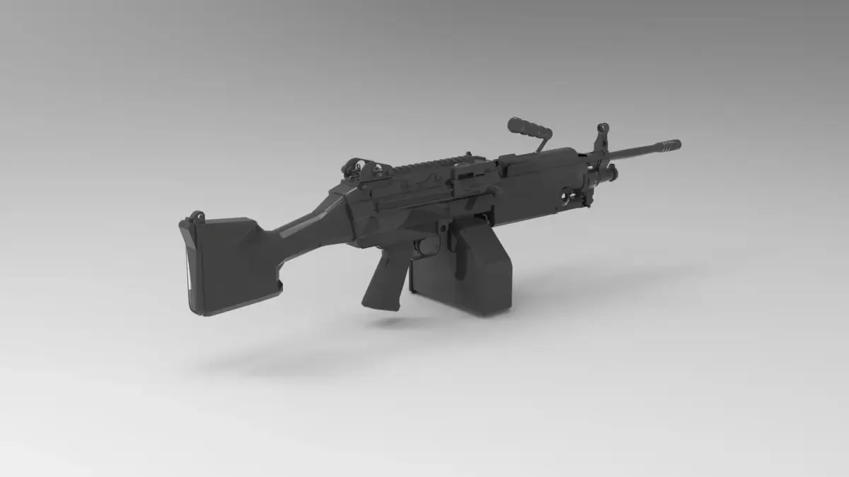 M249 light machine gun 3D model order