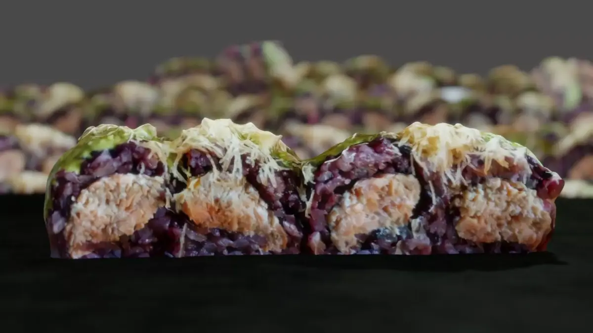 Real 3D scanned special Sushi Roll with Tuna 3D model